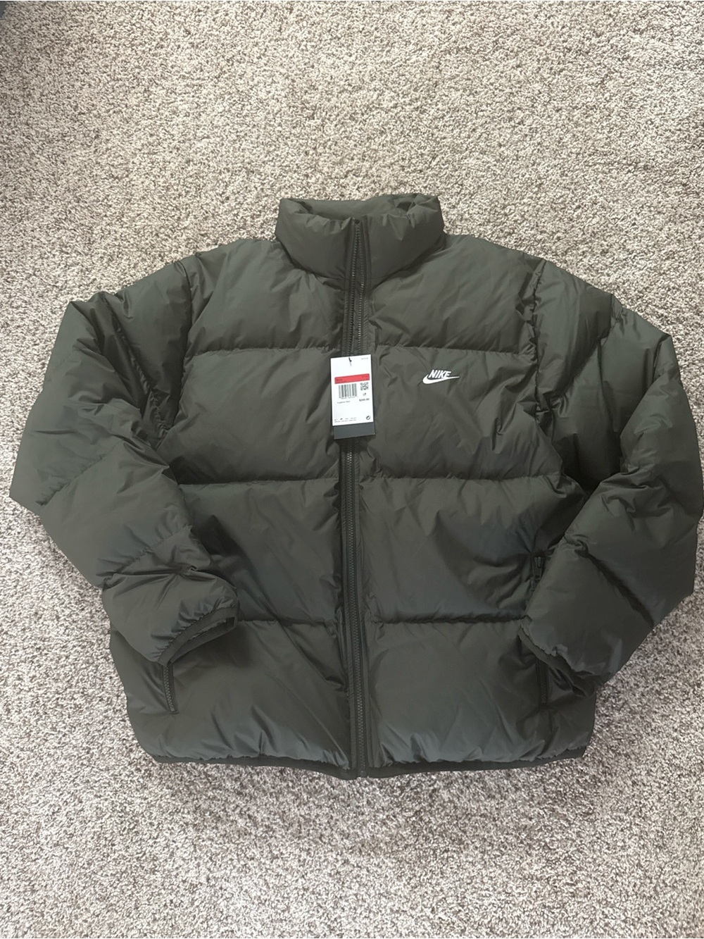 Nike Men’s Dark Olive Green Puffer Jacket
